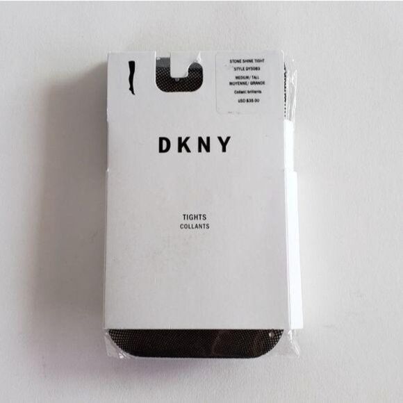 DKNY Sexy Micro Fishnet Stone Shine Crystal Bling Tights Black - Picture 5 of 7